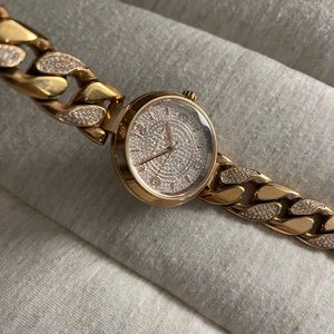 Michael Kors Women’s Gold Pave Crystal Wrap Watch